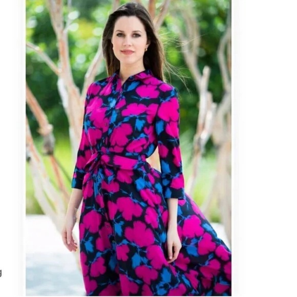 Banana Republic Long Maxi Floral Wrap Shirt Dress. Like new condition. S… - Picture 6 of 16